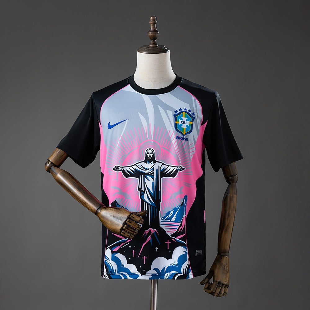 Camiseta Brasil Edición Especial Cristo Redentor Rosa